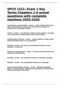 SPCH 1321 Exam 1 Key Terms Chapters 1-4 actual questions with complete solutions 2025-2026.