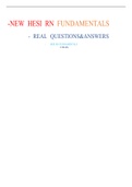 NEW HESI RN FUNDAMENTALS - REAL QUESTIONS&ANSWERS -	HESI RN FUNDAMENTALS 2 FILES  