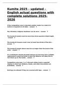 Kumite 2025 - updated - English actual questions with complete solutions 2025-2026