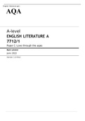 AQA A level ENGLISH LITERATURE A Paper 1 JUNE 2022 FINAL MARK SCHEME>Love through the ages