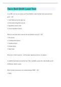 Taco Bell Shift Lead Test | 157 Questions with 100% Correct Answers | Verified | Latest Update | 22 Pages