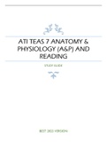 ATI TEAS 7 ANATOMY & PHYSIOLOGY (A&P) AND READING STUDY GUIDE LATEST UPDATE