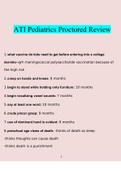 Pediatrics Proctored ATI Review .questions verified with 100% correct answers