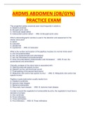 ARDMS ABDOMEN (OB/GYN)PRACTICE EXAM|A+ RATED 100% VERIFIED.