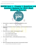 NAPSR Quiz 1 , Chapter 1 Questions and  Answers Updated for 2023 (Best  Studying Material)