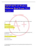 NRNP 6675-15 Week 6 Midterm Real Exam 2023 Graded A    