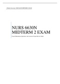 NURS 6630N MIDTERM 2 EXAM Exam Elaborations Questions with Answers Exam Review Guide 2023 UPDATED VERSION FOR GRADE A+