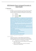 HESI Module Exam compass|Concepts of Adult Health| Answers With Explanations 1.	Questions