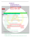 NUR2115- Fundamentals of Professional Nursing Final Exam Concept Review NEW 2023