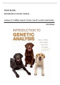 Test Bank - Introduction to Genetic Analysis, 11th Edition (Griffiths, 2015) Chapter 1-20 | All Chapters