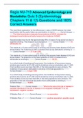 Regis NU-713 Advanced Epidemiology and  Biostatistics Quiz 5 (Epidemiology  Chapters 11 & 12) Questions and 100%  Correct Answers