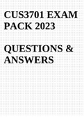 CUS3701 EXAM PACK 2023