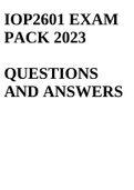 IOP2601 EXAM PACK 2023