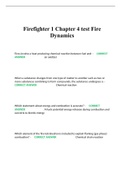 Firefighter 1 Chapter 4 test Fire Dynamics