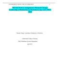 NR 534 Week 6 Assignment- Planned Change-Leadership of Reduction in Workforce-top score-2023-2024