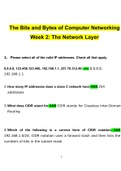 The Bits and Bytes of Computer Networking. Week 2 The Network Layer Questions and Answers