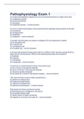 Pathophysiology Exam 1 2023 with complete solution questions and answers