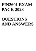 FIN2601 EXAM PACK 2023