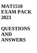 MAT1510 EXAM PACK 2023