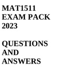 MAT1511 EXAM PACK 2023