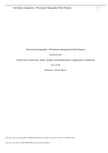 Benchmark Assignment - Performance Management Plan Proposal