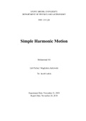 PHY 133 L20 Simple Harmonic Motion lab Report