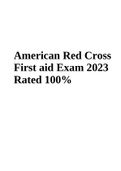 American Red Cross First aid Exam 2023 Rated 100%