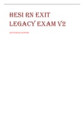 HESI RN EXIT  LEGACY EXAM V2