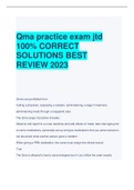 Qma practice exam jtd 100% CORRECT  SOLUTIONS BEST  REVIEW 2023