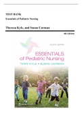 Test Bank - Essentials of Pediatric Nursing, 4th Edition (Kyle, 2021), Chapter 1-24 | All Chapters