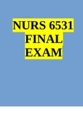 NURS 6531 Final Exam