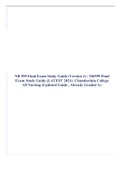 NR 599 Final Exam Study Guide (Version 1) / NR599 Final Exam Study Guide (LATEST 2023): Chamberlain College Of Nursing (Updated Guide , Already Graded A)