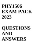 PHY1506 EXAM PACK 2023