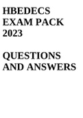 HBEDECS EXAM PACK 2023