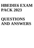 HBEDIE6 EXAM PACK 2023