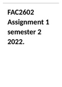 FAC2602 Assignment 1 semester 2 2022.