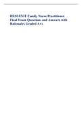 HESI EXIT Family Nurse Practitioner Final Exam Questions & Answers with Rationales Latest 2023. 