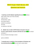 NP235 Exam 2 Deb's Review 2023 Questions and Answers (Verified Answers by Expert)