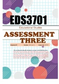 EDS3701 Assessement 3 - Semster 1 - 2023 Answers UNIQUE 887470