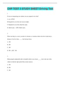 CHP TEST 3 STUDY SHEET Driving Test | 150 Questions with 100% Correct Answers | Verified | Latest Update | 48 Pages