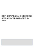 DCF- UDAP EXAM QUESTIONS AND ANSWERS RATED A+ 2023