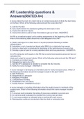 ATI Leadership questions & Answers(RATED A+)