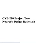 CYB-210 Project Two Network Design Rationale 