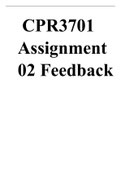 CPR3701  Assignment  02 Feedback