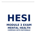 HESI MODULE 3 EXAM COMPASS