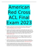 American Red Cross ACL Final Exam 2023