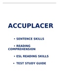 ACCUPLACER STUDY GUIDE, QUESTIONS AND ANSWERS