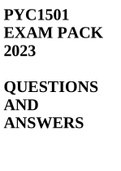 PYC1501 EXAM PACK 2023