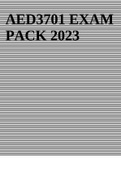 AED3701 EXAM PACK 2023