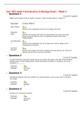 biol 1001 week 4 Introduction to Biology Exam Questions with Verified Answers